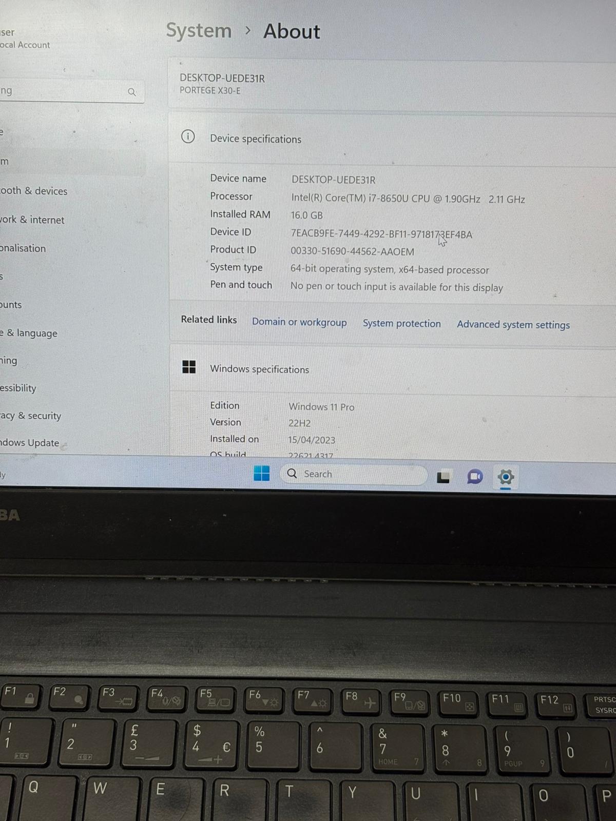 Toshiba Portege X30