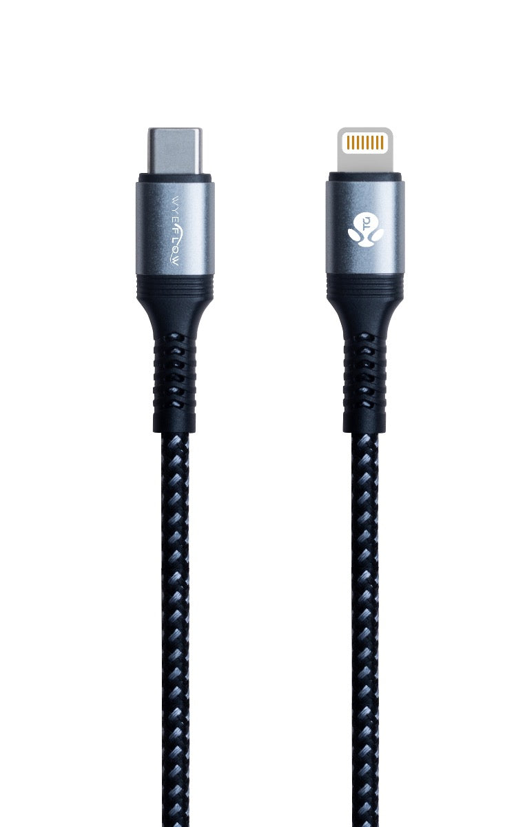 Durable Aluminum Alloy Nylon Braided Fast Charging Type C to iPhone Charging Cable