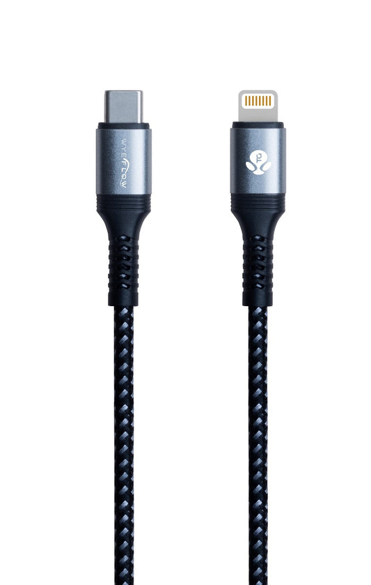 Durable Aluminum Alloy Nylon Braided Fast Charging Type C to iPhone Charging Cable