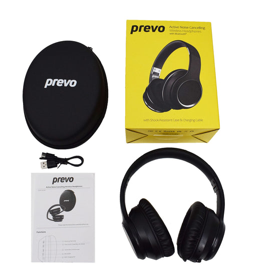 Prevo A6-ANC Active Noise Cancelling (ANC) Wireless Headphones with Bluetooth 5.4, True Wireless Stereo (TWS) Sound, Automatic Pairing & Handsfree Calls
