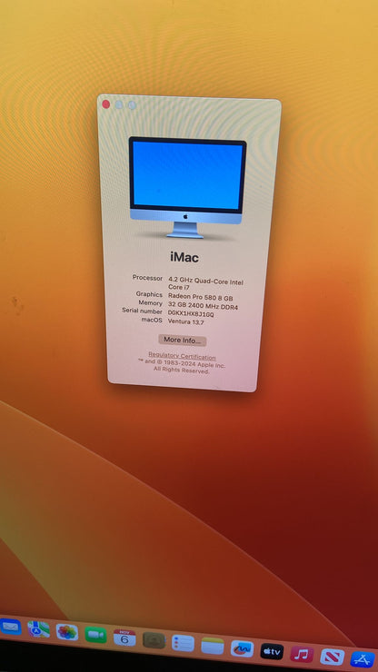 Apple iMac a1419 27 2017 32GB RAM and 1TB Storage
