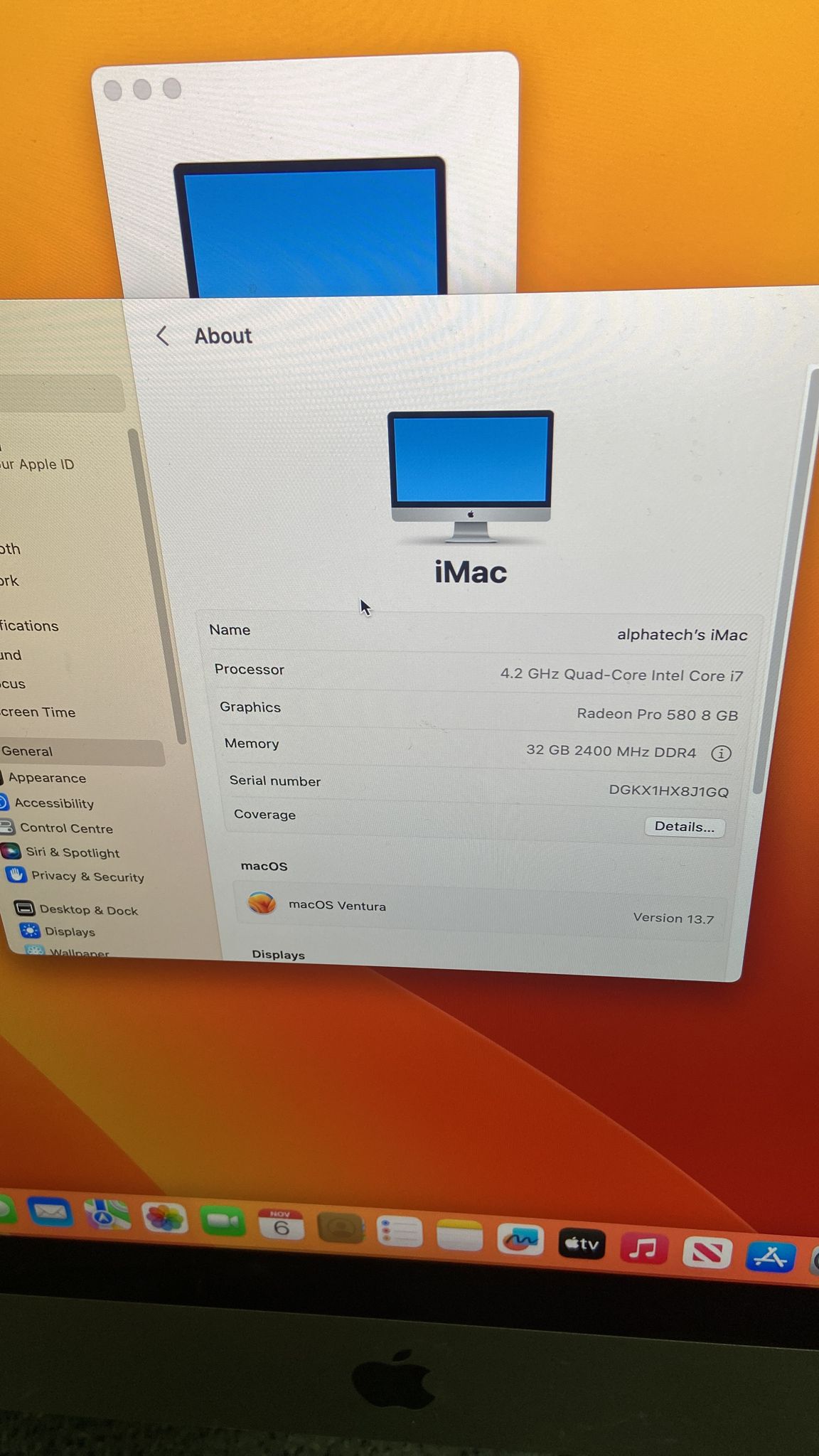 Apple iMac a1419 27 2017 32GB RAM and 1TB Storage