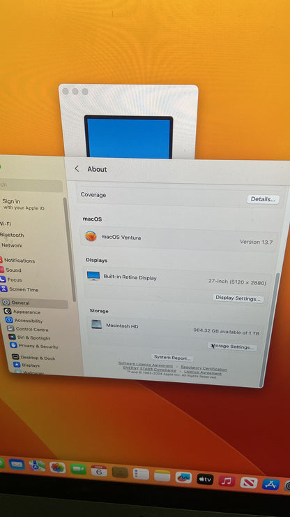 Apple iMac a1419 27 2017 32GB RAM and 1TB Storage