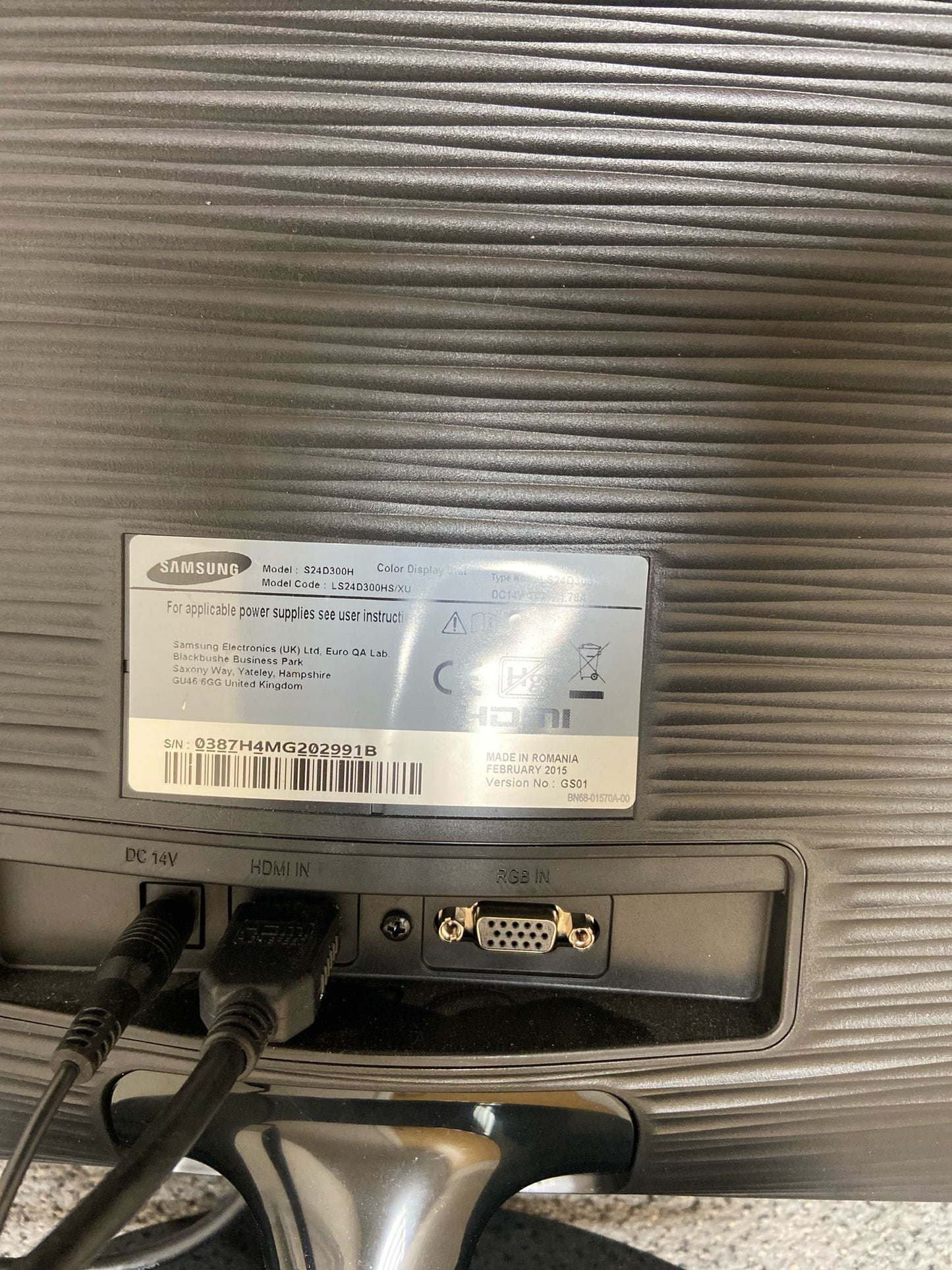 Samsung Refurbished Monitor S24D300H HDMI